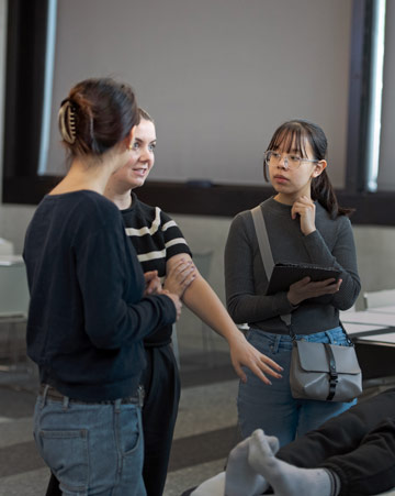 Students collaborating in classroom