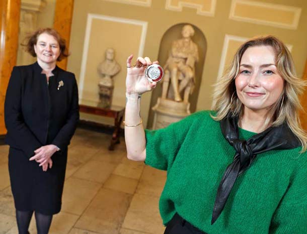 Domino Whisker poses for a photo