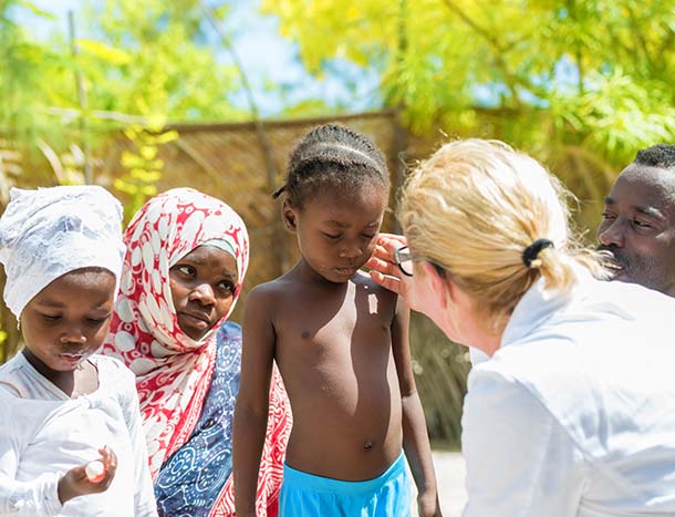 Doctor working in Africa