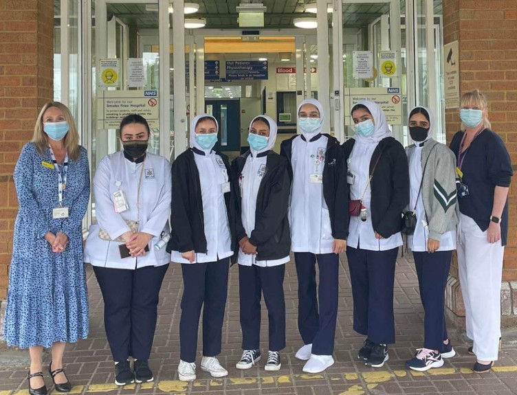 RCSI Bahrain Students at UK Hospital for Keele- RCSI Bahrain Nursing Student Exchange