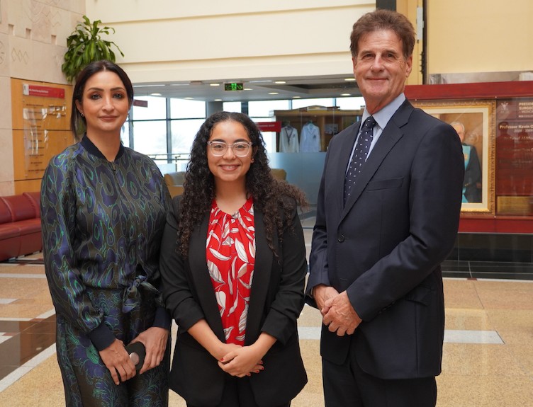 Professor Ghufran Jassim, Ms Maria Morcos and Professor Stephen Atkin