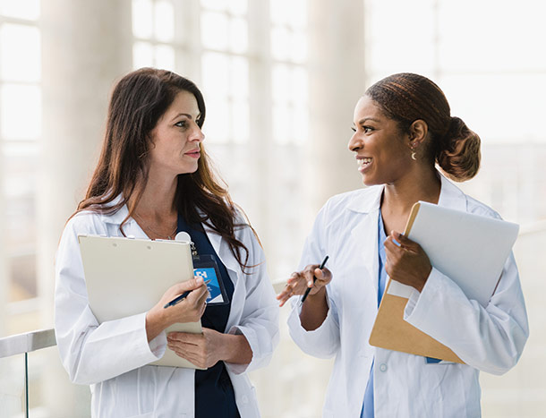 Two female doctors