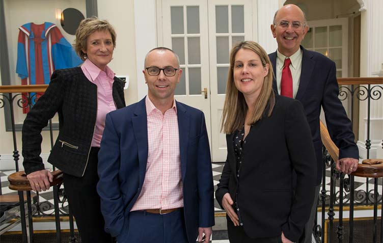 Dr Jacinta Kelly, Chief Executive, National Children’s Research Centre; Prof. Paul McNally, RCSI Associate Professor of Paediatrics & Consultant in Paediatric Respiratory and Sleep Medicine; Dr Judith Coppinger, RCSI Senior Lecturer/Principal Investigator; Prof. Ray Stallings, RCSI Director of Research. 