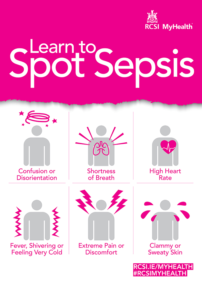 Learn to spot sepsis poster
