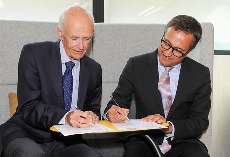 Bijoy Sagar, Chief Digital and Technology Officer of Stryker and Prof. Cathal Kelly, RCSI Chief Executive