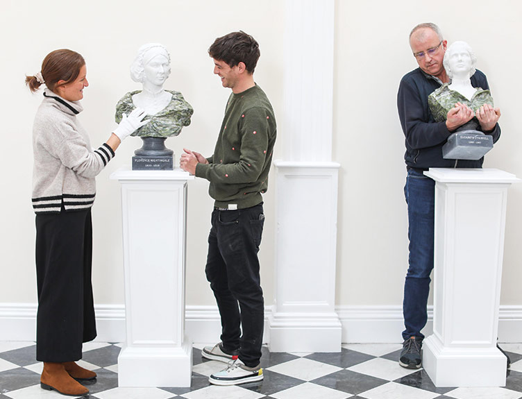 Nursing sculpture unveiling