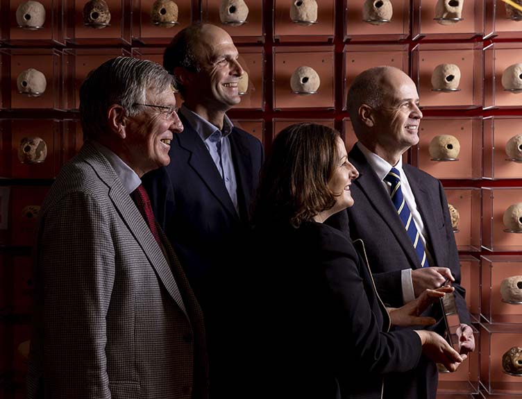 Professor Tor Hervig, IBTS; Dr Ingmar Schoen, RCSI; Dr Allison Waters, IBTS; and Professor James O’Donnell, RCSI at the launch of CRIMSON.