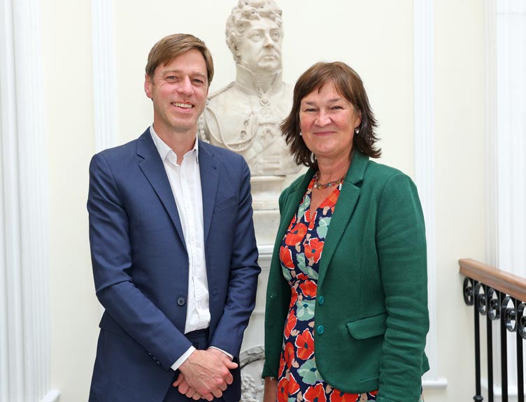 Eric O’Flynn, who won the RCSI Education Innovation Award 2023 in collaboration with Ines Perić, RCSI Institute of Global Surgery, School of Population Health pictured with Professor Jan Illing, Professor of Health Professions Education and Director of the Health Professions Education Centre at RCSI