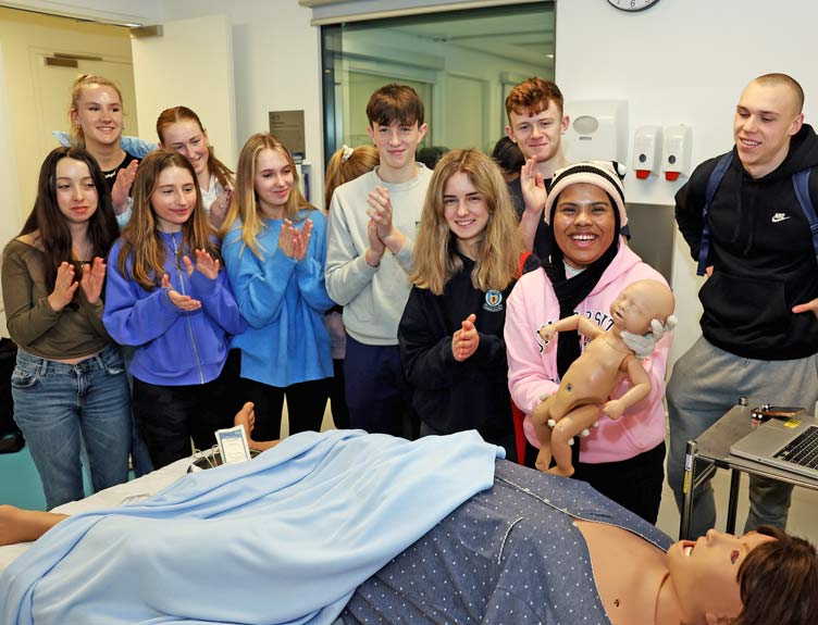 A group of students enjoying RCSI Open Day 2023