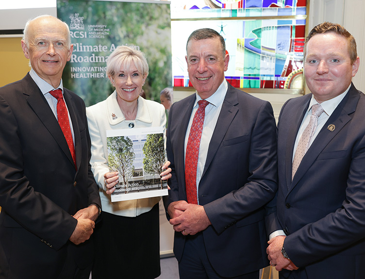 Professor Cathal Kelly, Vice-Chancellor, RCSI; Abi Kelly, Director of International Engagement and External Relations, RCSI; Declan Meally, Director of Business, Public Sector and Transport, Sustainable Energy Authority of Ireland; Ronan Baxter, Director of Estates, RCSI.