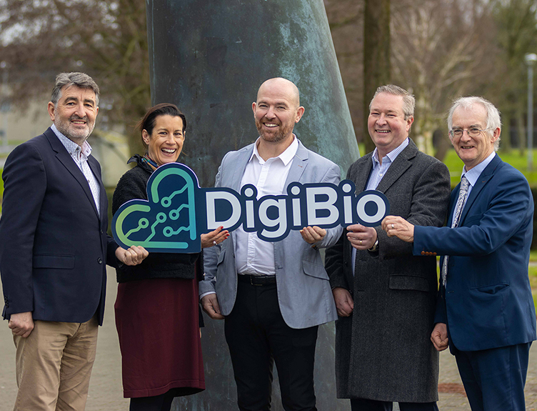 Carl Power, DkIT Programme and Business Development Director; Dr Aoife Gallagher, RCSI Head of Innovation; Aidan Browne, DkIT Head of Business Development and Innovation; Professor Fergal McCaffrey, DkIT; Dr Diarmuid O'Callaghan, DkIT President.