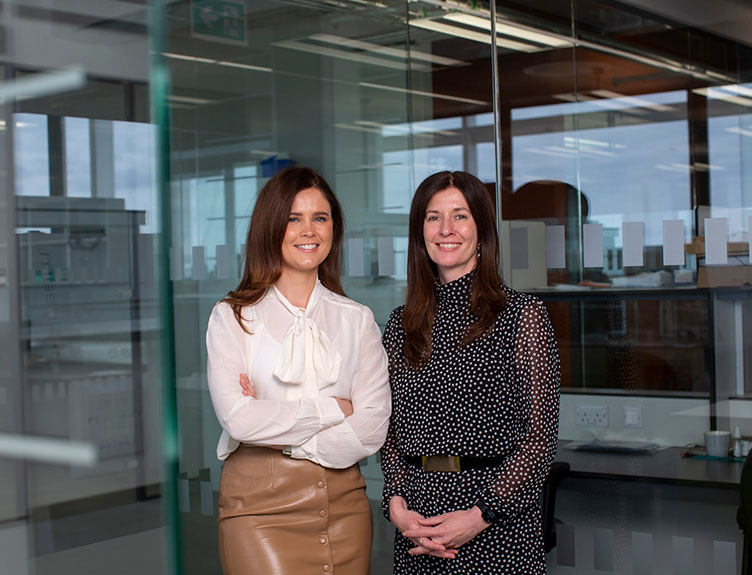 L-R: Professor Siobhán Glavey and Professor Tríona Ní Chonghaile.