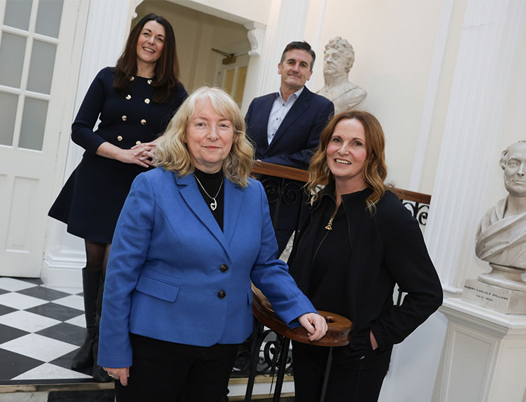 Pictured at the RCSI High Potential Innovation Awards announcement are (L-R): Caitriona Heffernan, National Clinical Innovation Lead, HSE Spark Innovation Programme; Dr Gloria Kirwan, Senior Lecturer, RCSI School of Graduate Healthcare Management; Dr Colm Foster, Director of Academic Programmes, RCSI Graduate School of Management; Sara McDonnell, Executive Director, RCSI Graduate School of Management and RCSI Online.. Pictured at the RCSI High Potential Innovation Awards announcement are (L-R): Caitriona Heffernan, National Clinical Innovation Lead, HSE Spark Innovation Programme; Dr Gloria Kirwan, Senior Lecturer, RCSI School of Graduate Healthcare Management; Dr Colm Foster, Director of Academic Programmes, RCSI Graduate School of Management; Sara McDonnell, Executive Director, RCSI Graduate School of Management and RCSI Online..