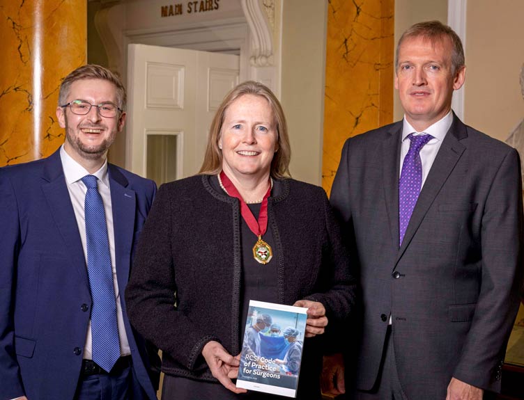 RCSI launch code of practice Three individuals present new printed version of RCSI Code of Practice