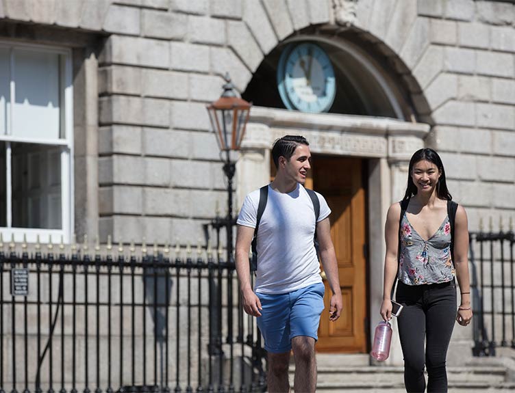 Students walking in front of RCSI Dublin