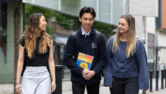 Students walking on York Street