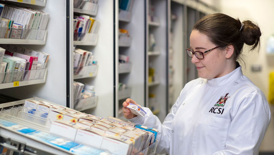 Pharmacy student in university