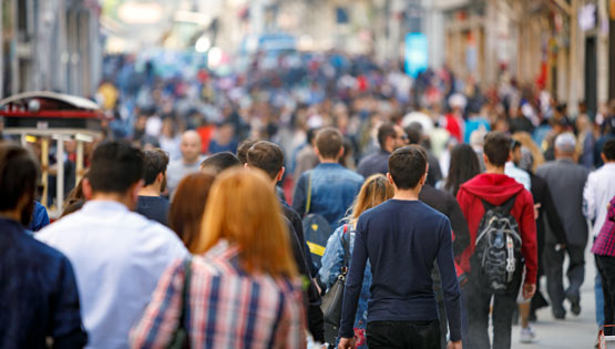 Busy street in a city