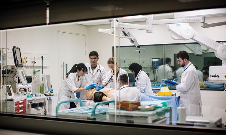 Undergrads in simulation suite