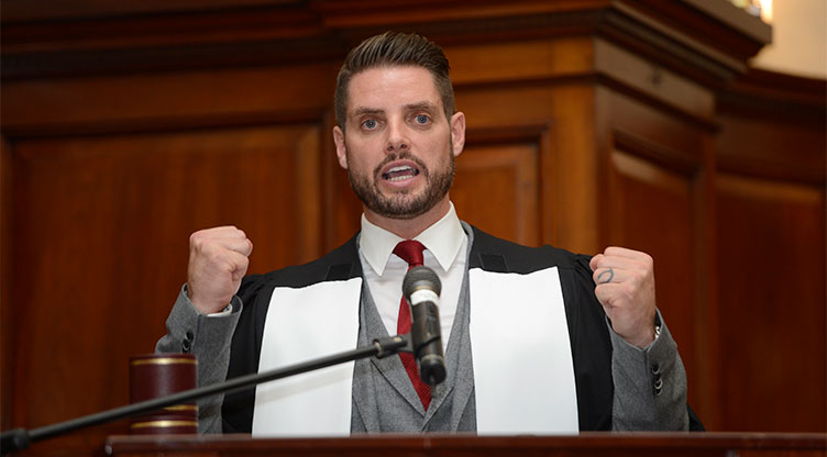 Keith Duffy conferring