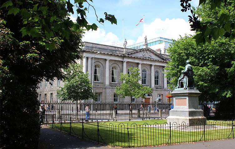 The facade of 123 St Stephen's Green as seen from park