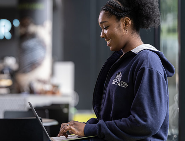 RCSI students sitting at table