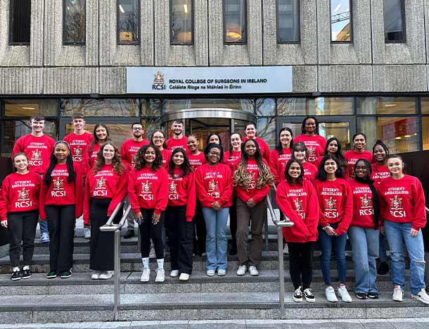 Student ambassadors outside RCSI