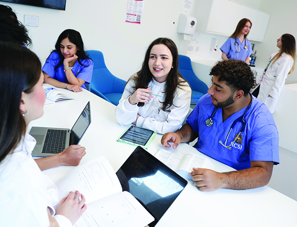 Mix of students in classroom