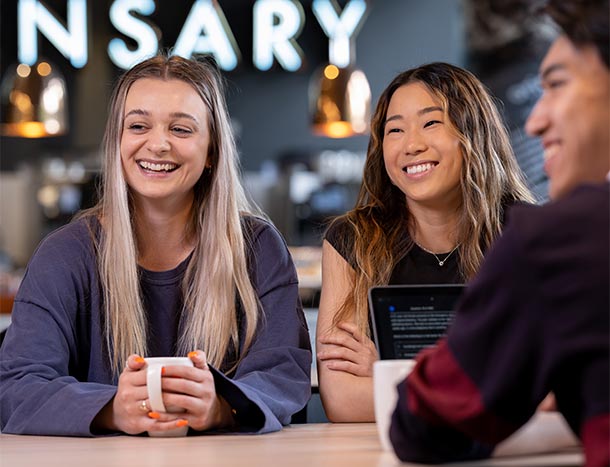 RCSI students in cafe