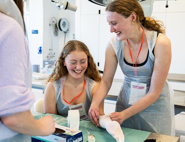 RCSI students participating in Trauma Day event