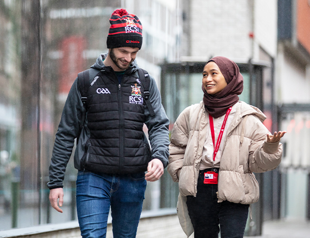 RCSI students walking outside
