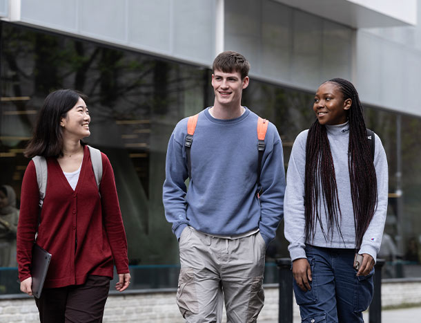 Three students outside RCSI