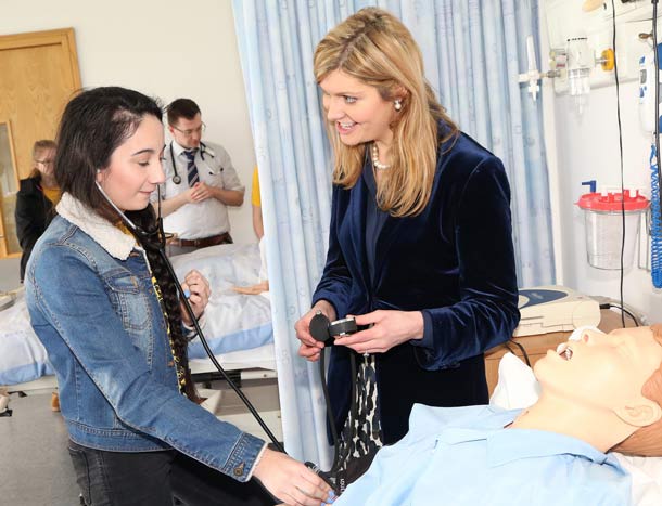 Young student visits university open day