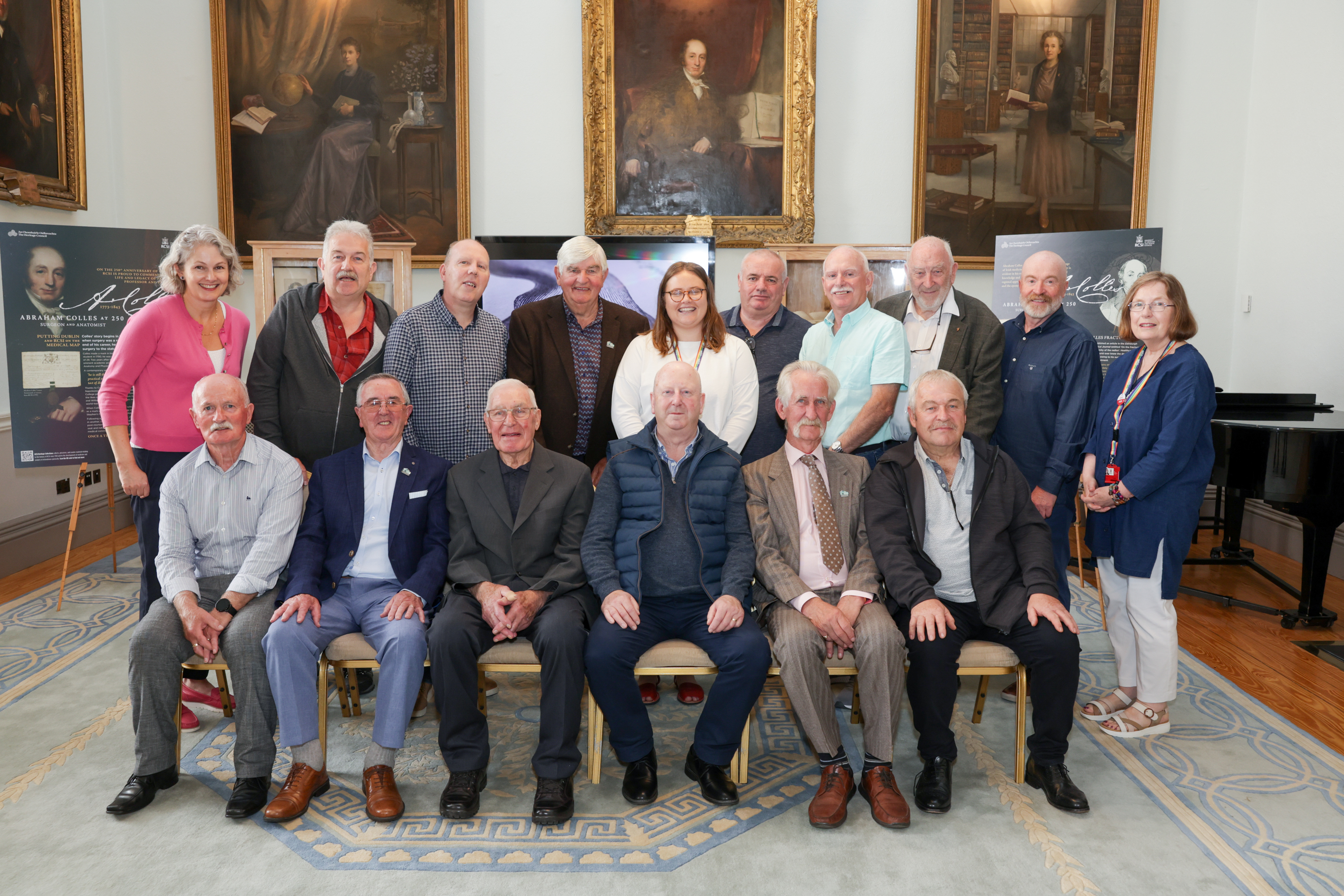 RCSI staff and members of Clondalkin Men's Shed at the Colles at 250 exhibition.