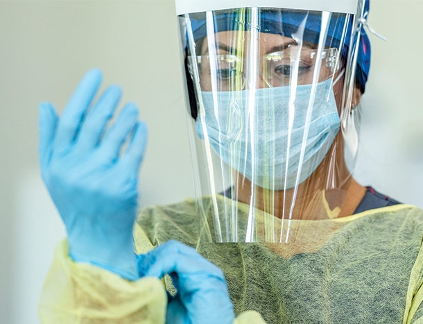 Nurse wearing PPE