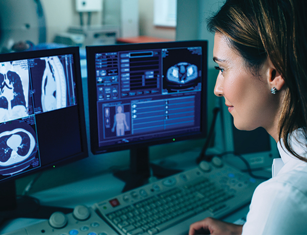 woman in medical imaging