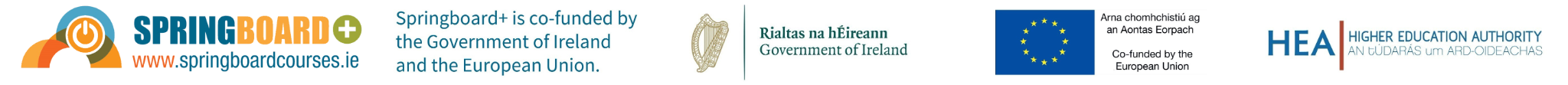 Springboard funding logos.