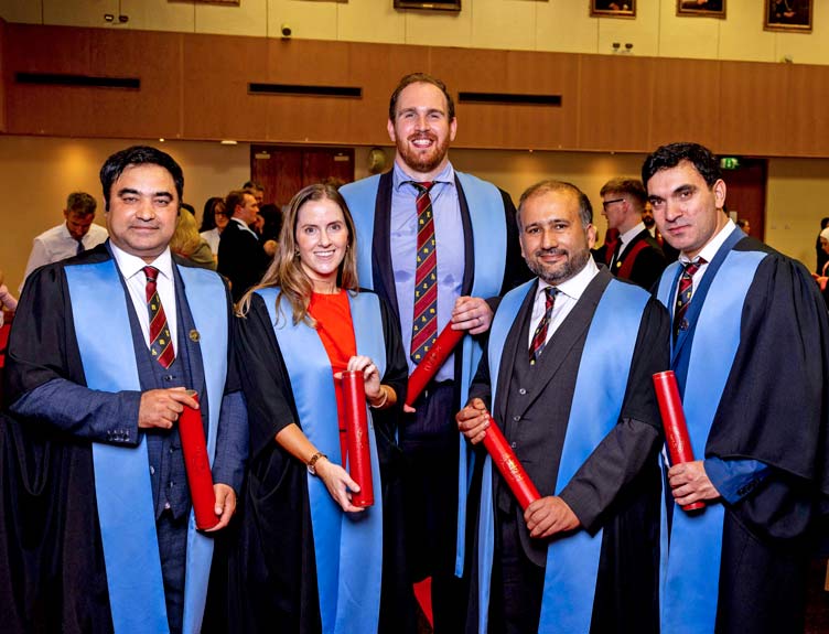 Fellows and Members Conferring A group of Surgical Fellows celebrate their conferring at RCSI