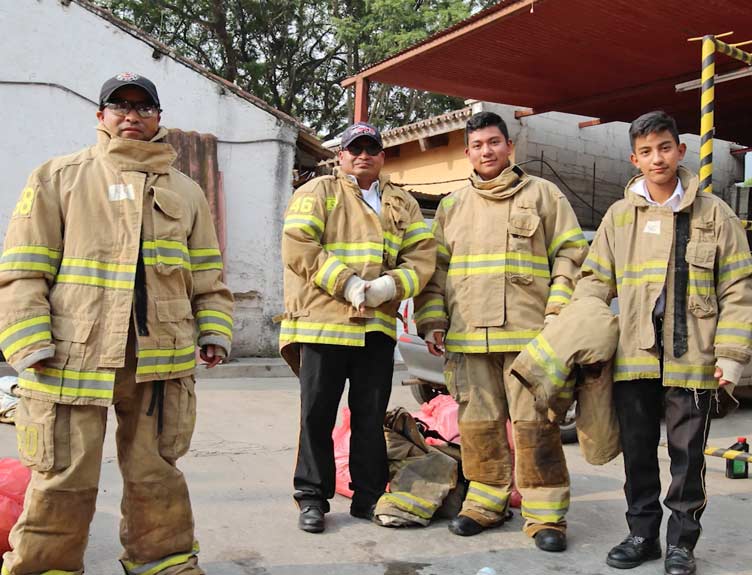 RESPOND-Guatemala Firefighters in Guatemala pose for a photo